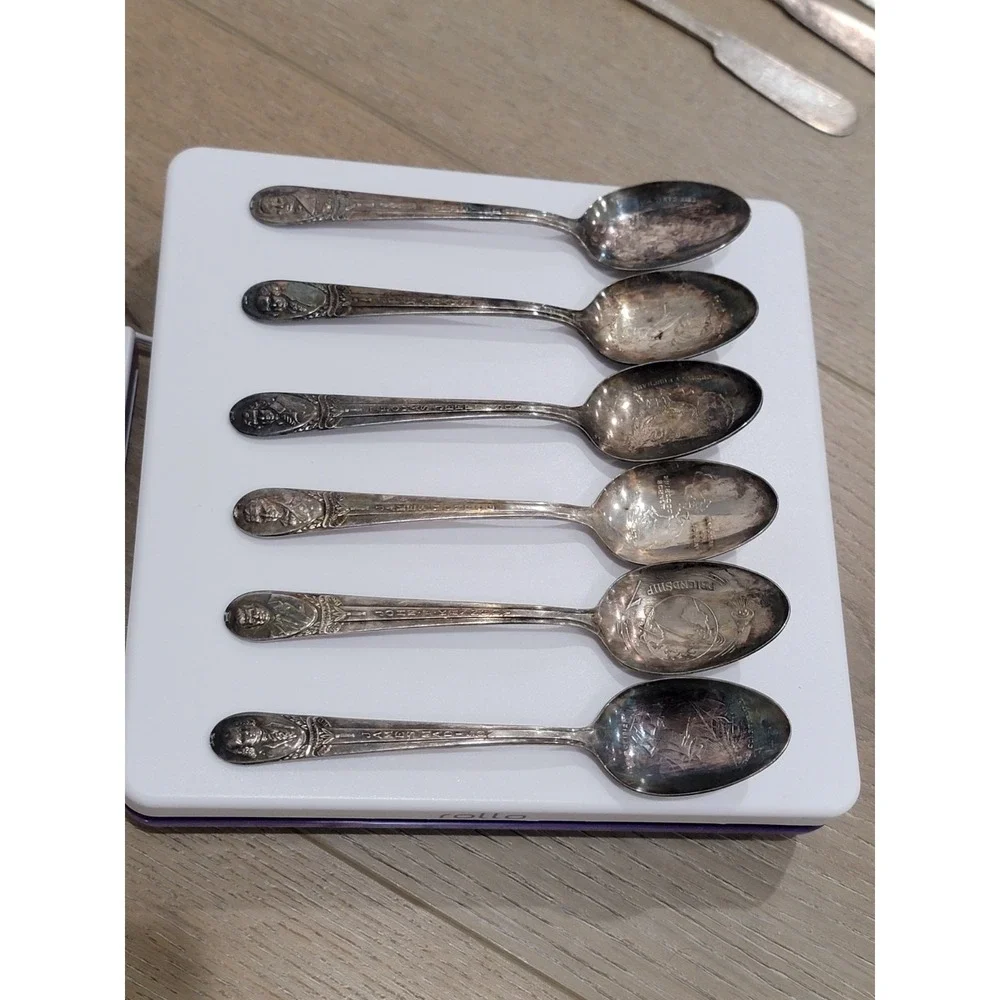 Vintage Presidential Spoon Collectibles JFK Adams Monroe Madison Jefferson Lot 6